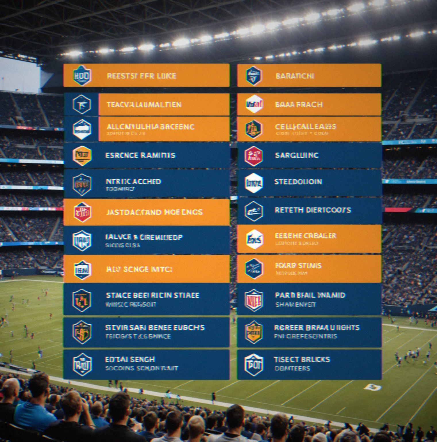 Tier valuation matrix showing athlete pricing across five tiers with real-time sentiment indicators and demographic overlap percentages