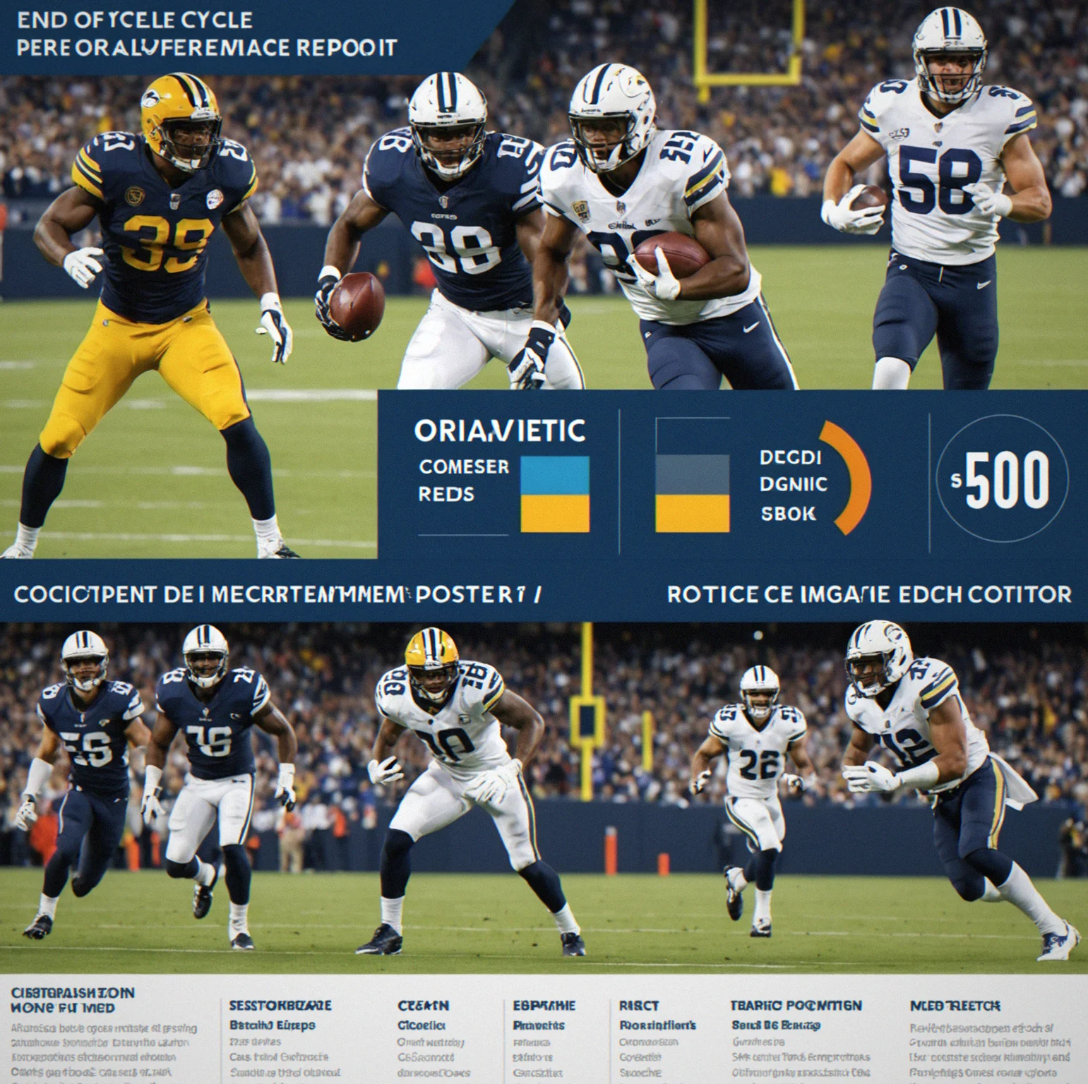 End-of-cycle performance report showing reach metrics, cost-per-qualified-impression, sentiment lift, and portfolio ROI against benchmark comparisons